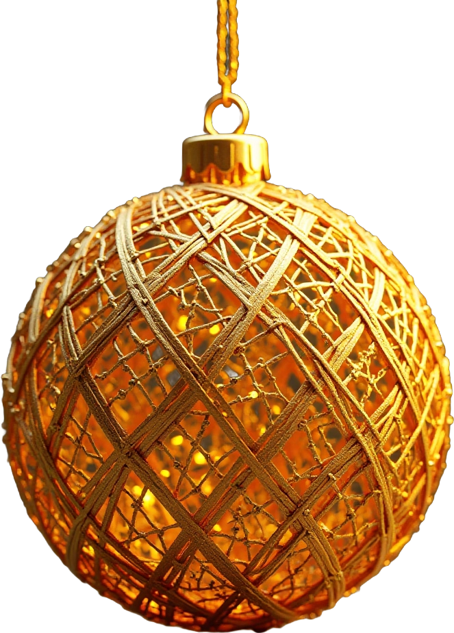 Golden Christmas Ornament